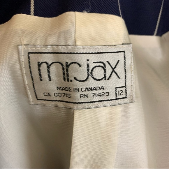 Vintage Mr. Jax Double Breasted Pinstripe Blazer - Picture 9 of 10